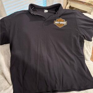 Harley-Davidson Black Polo with Gold Logo